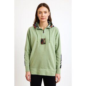 Vintage Silvy Ski Neon Green 1/4 Zip Pullover | Made in Italy | Size 48 | 80s Ap